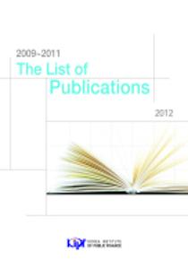 The List of Publications 2009-2011 cover image